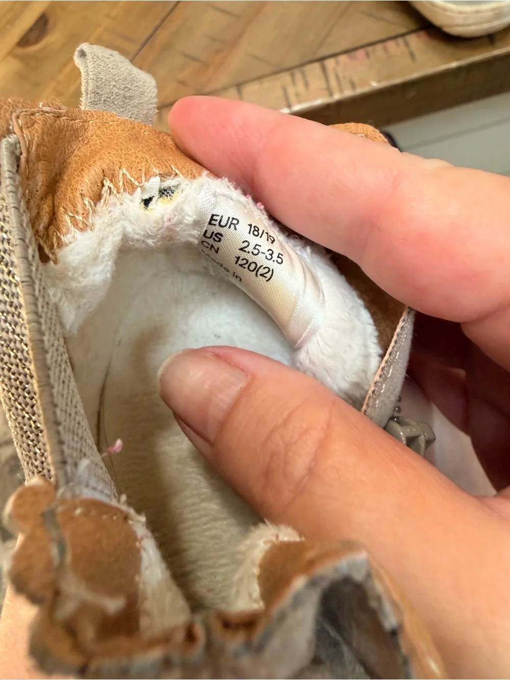 H&M Kids imitation Suede Zip & Elastic Ankle Boots - Beige